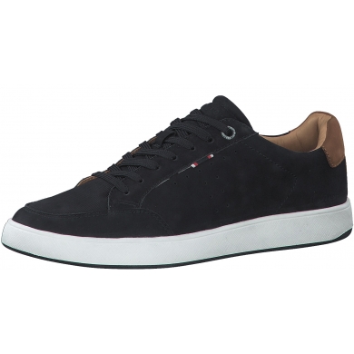 s.Oliver Sneaker with Soft Foam - Leather - Navy Blue Men